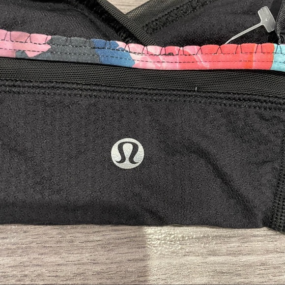 Lululemon Athletica Secret Garden Floral Print Bra With Spaghetti Straps Size 6 - Picture 4 of 8